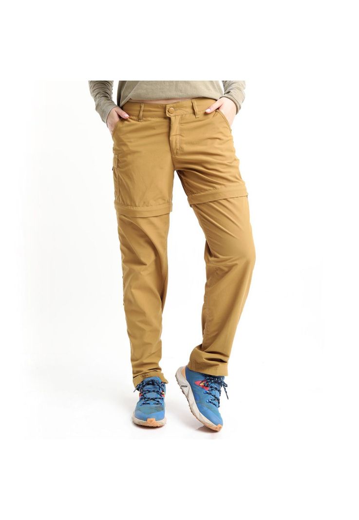 Pantalón Desmontable Mujer Mostaza-0