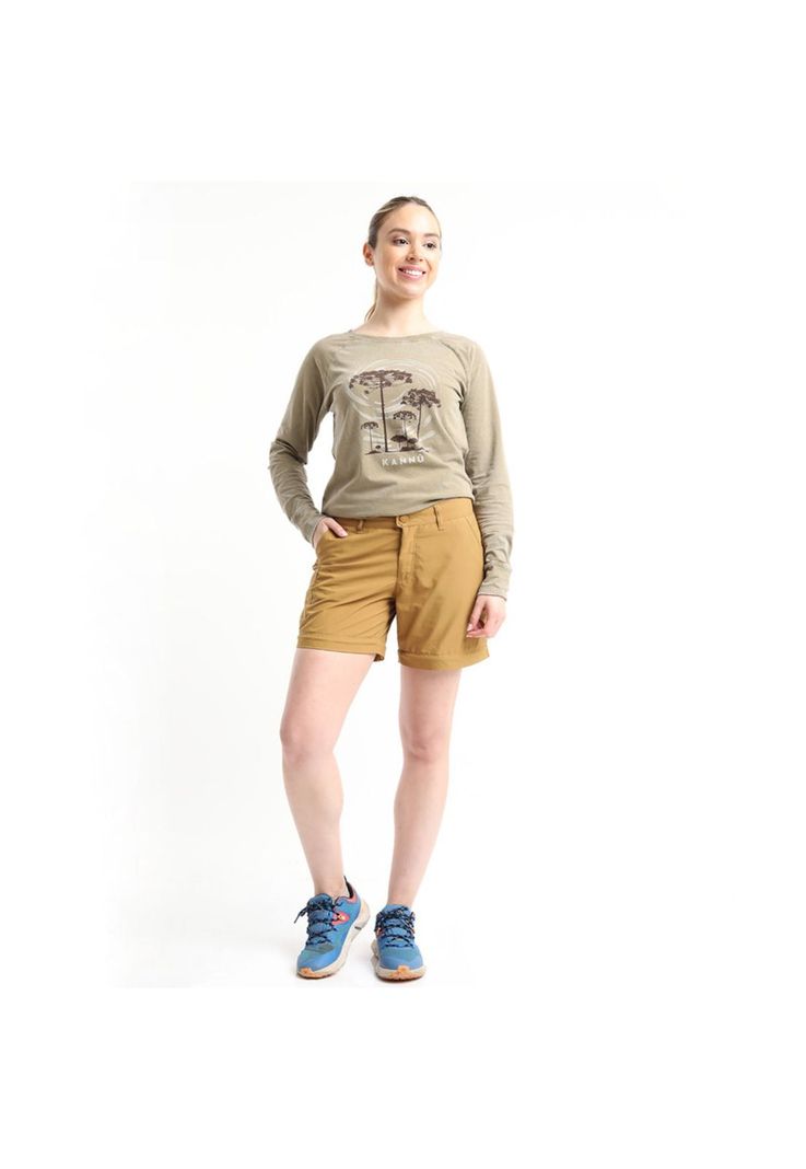 Pantalón Desmontable Mujer Mostaza-4