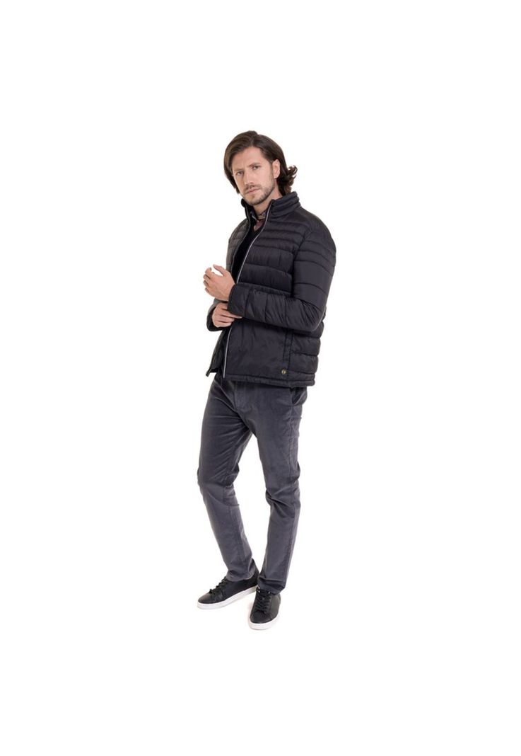 Parka Quilted Negro-2
