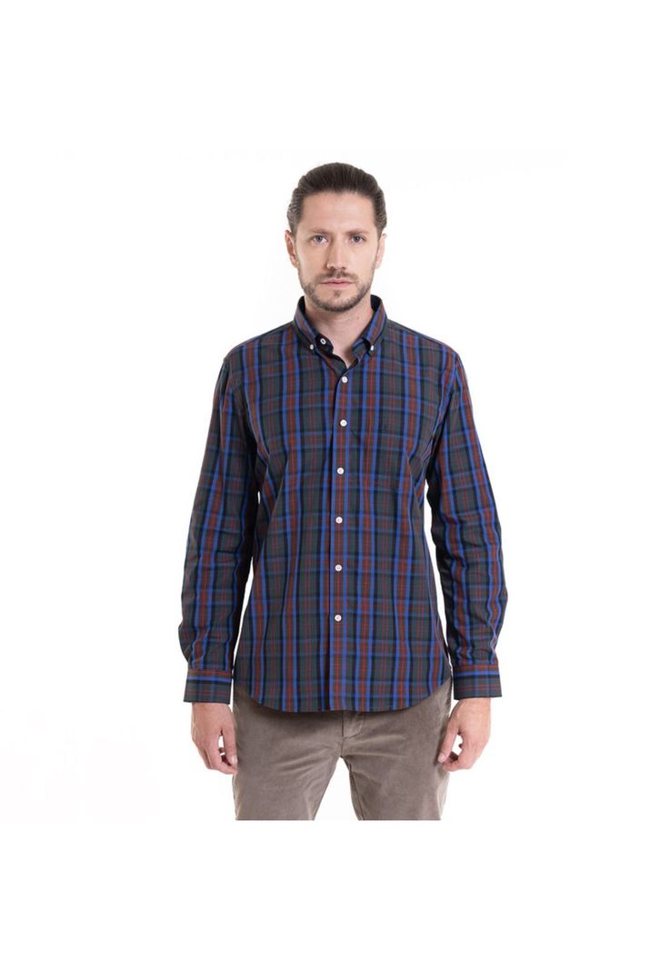 Camisa Trevira Fantasía Azul-0