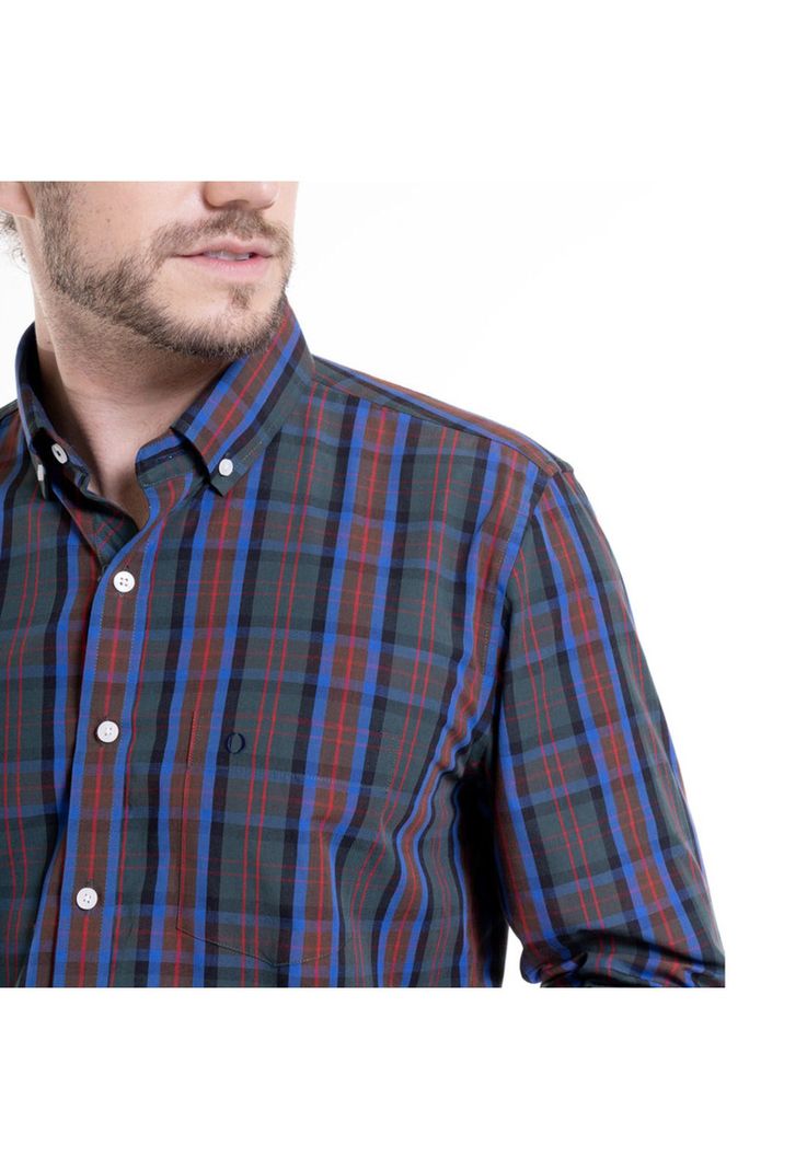 Camisa Trevira Fantasía Azul-3