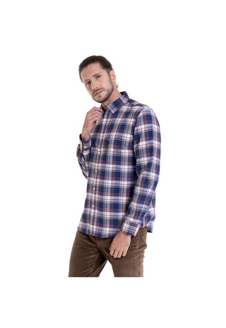 Camisa Oxford Fantasía Azul-0