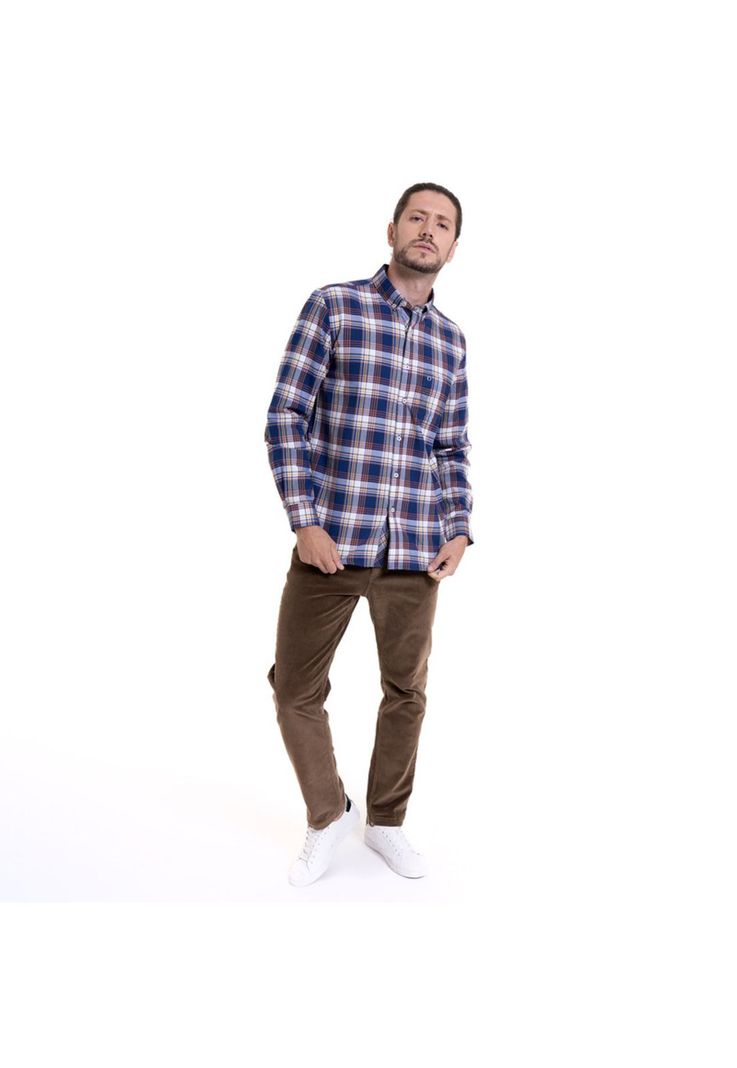 Camisa Oxford Fantasía Azul-2