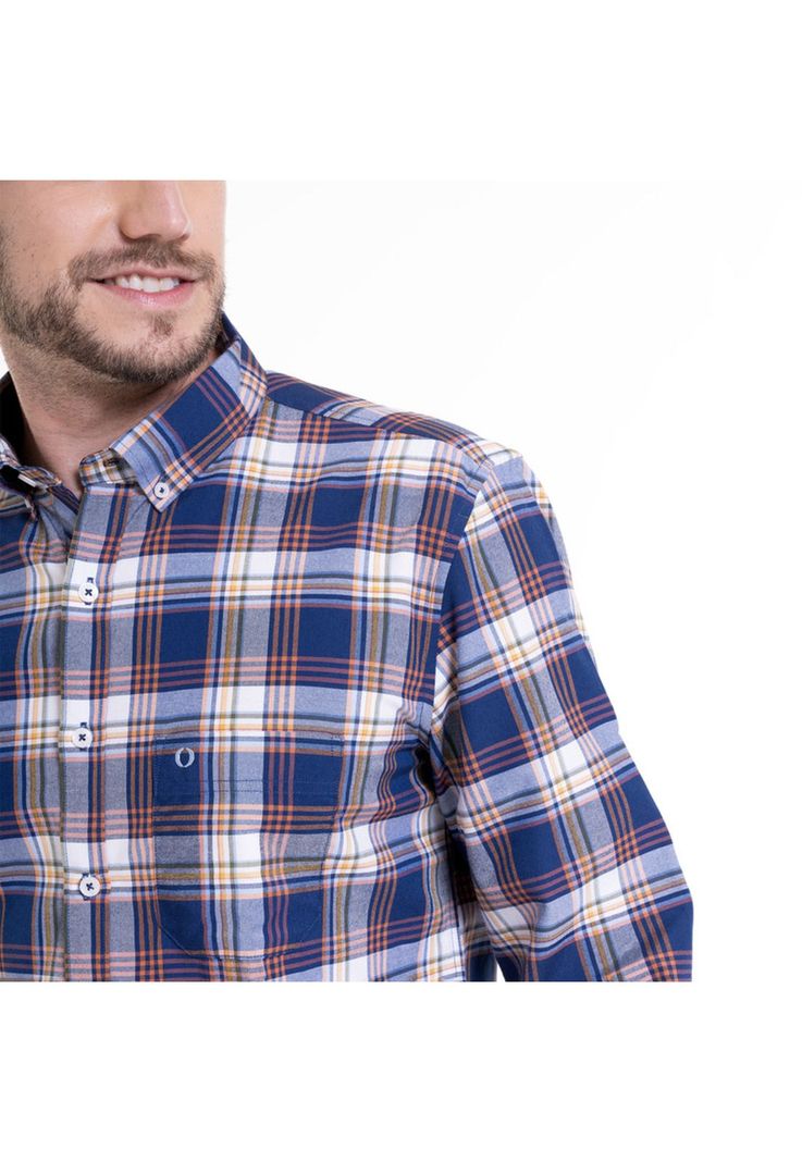 Camisa Oxford Fantasía Azul-3