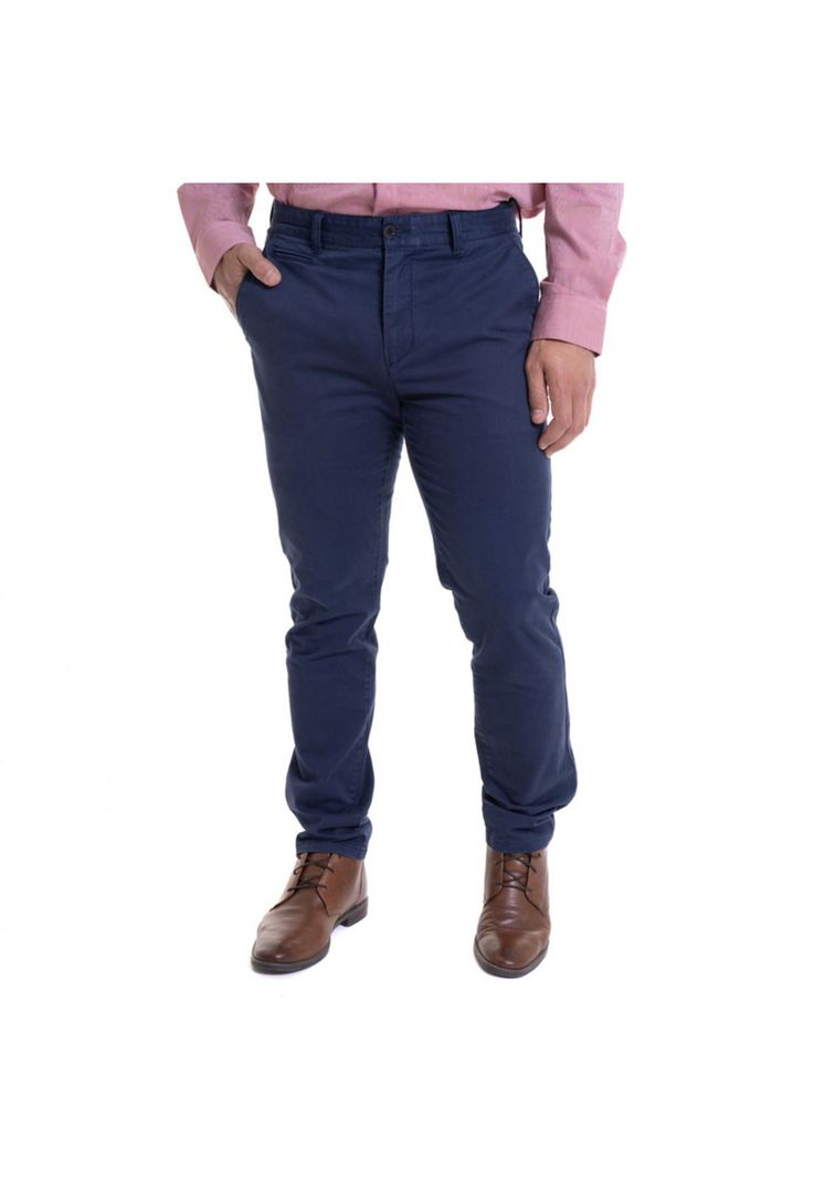Pantalón Chino Spandex Azul Marino-0