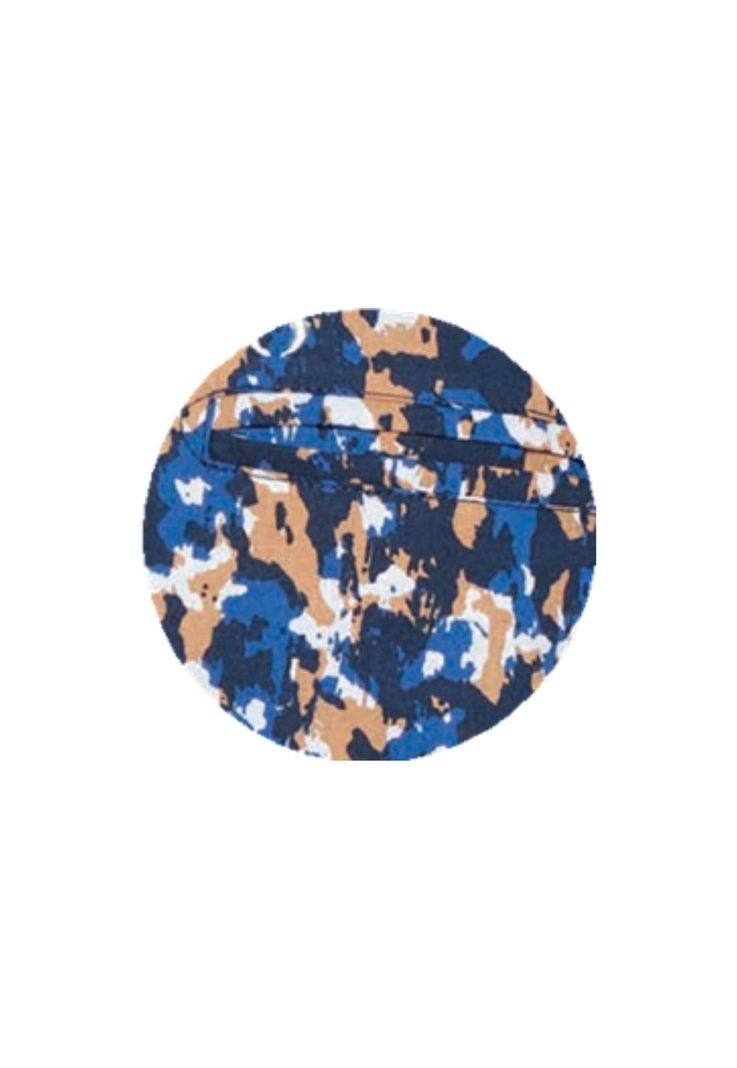 Camisa Estampada Azul-1