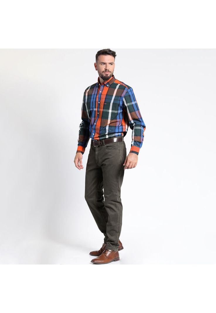 CAMISA MANGA LARGA CUADRILLÉ YD REGULAR FIT-2
