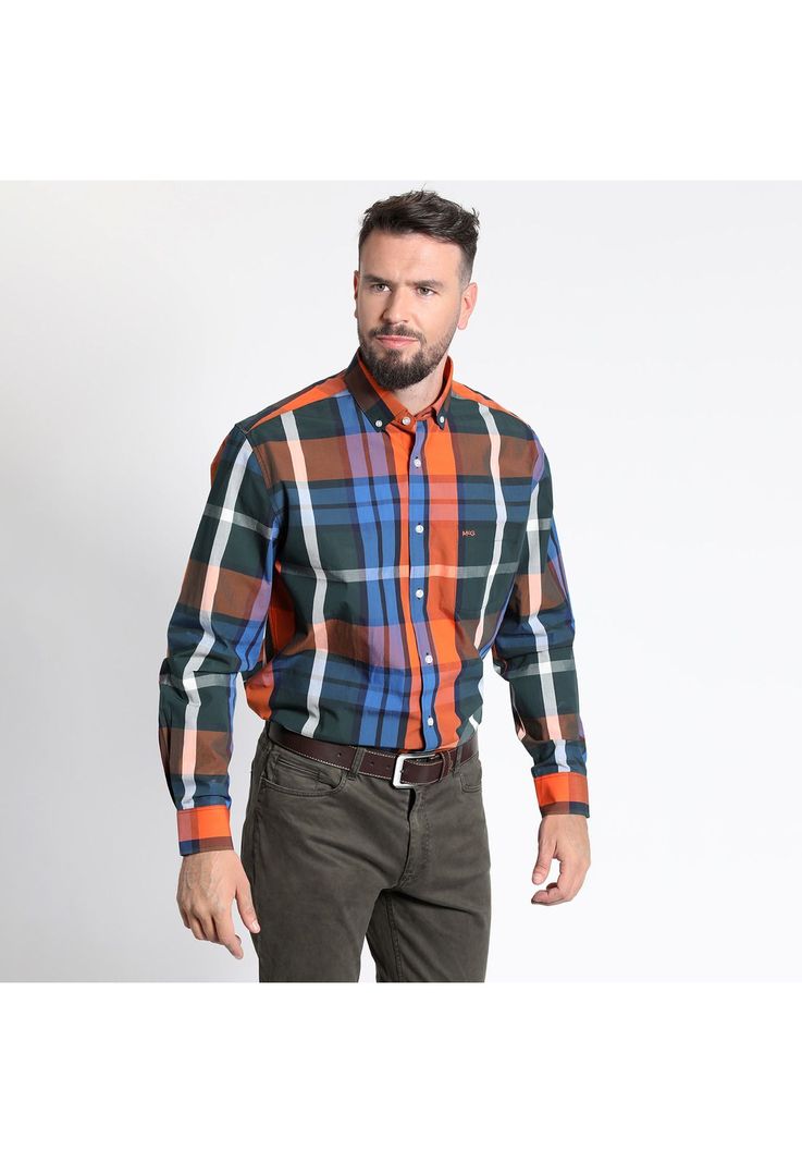 CAMISA MANGA LARGA CUADRILLÉ YD REGULAR FIT-3