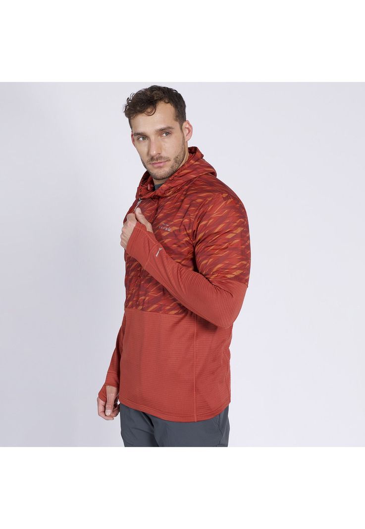 Polar Trail Running Half Zipper Print Hombre Terracota-1