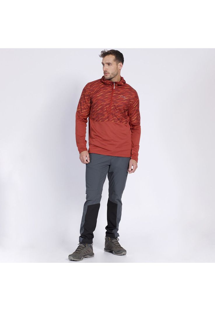Polar Trail Running Half Zipper Print Hombre Terracota-2