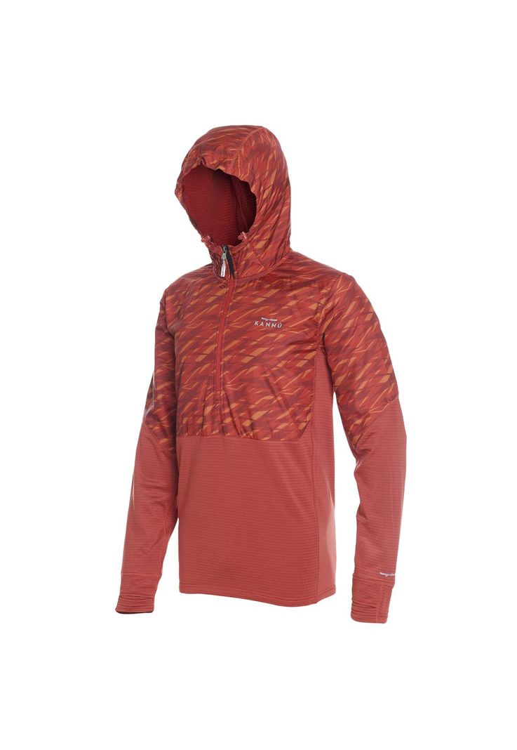 Polar Trail Running Half Zipper Print Hombre Terracota-3