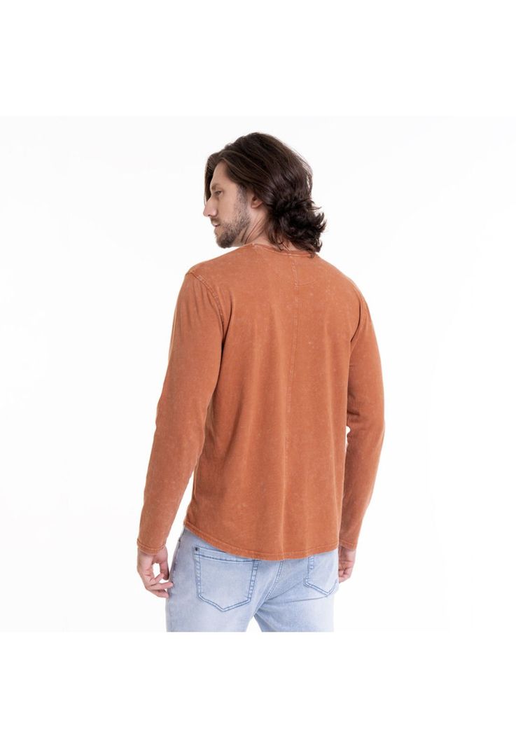 Polera Cuello Redondo Manga Larga Naranja oscuro-1