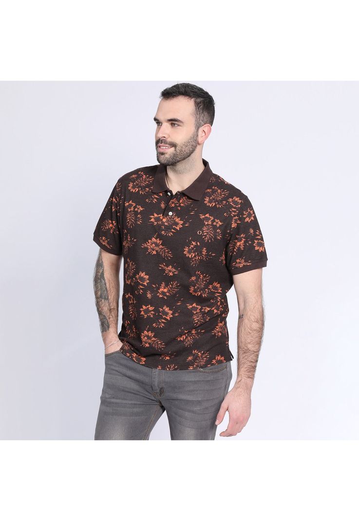 Polera Pique Estampada Multicolor-0