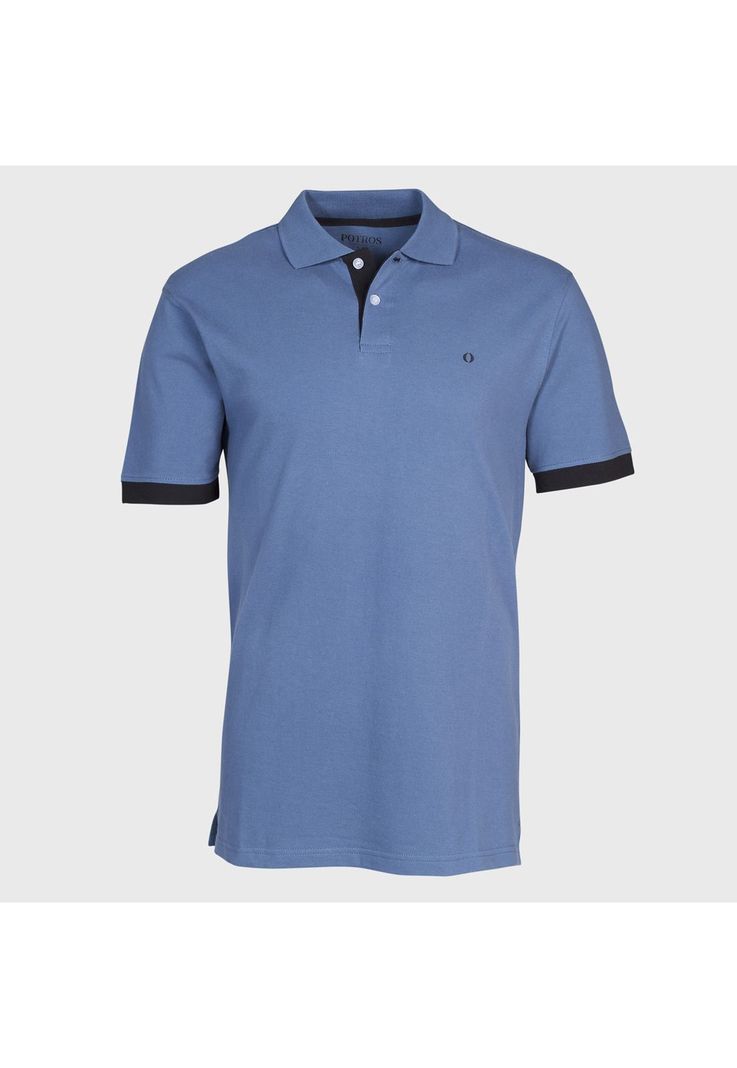 POLERA PIQUÉ PUÑOS EN CONTRASTE