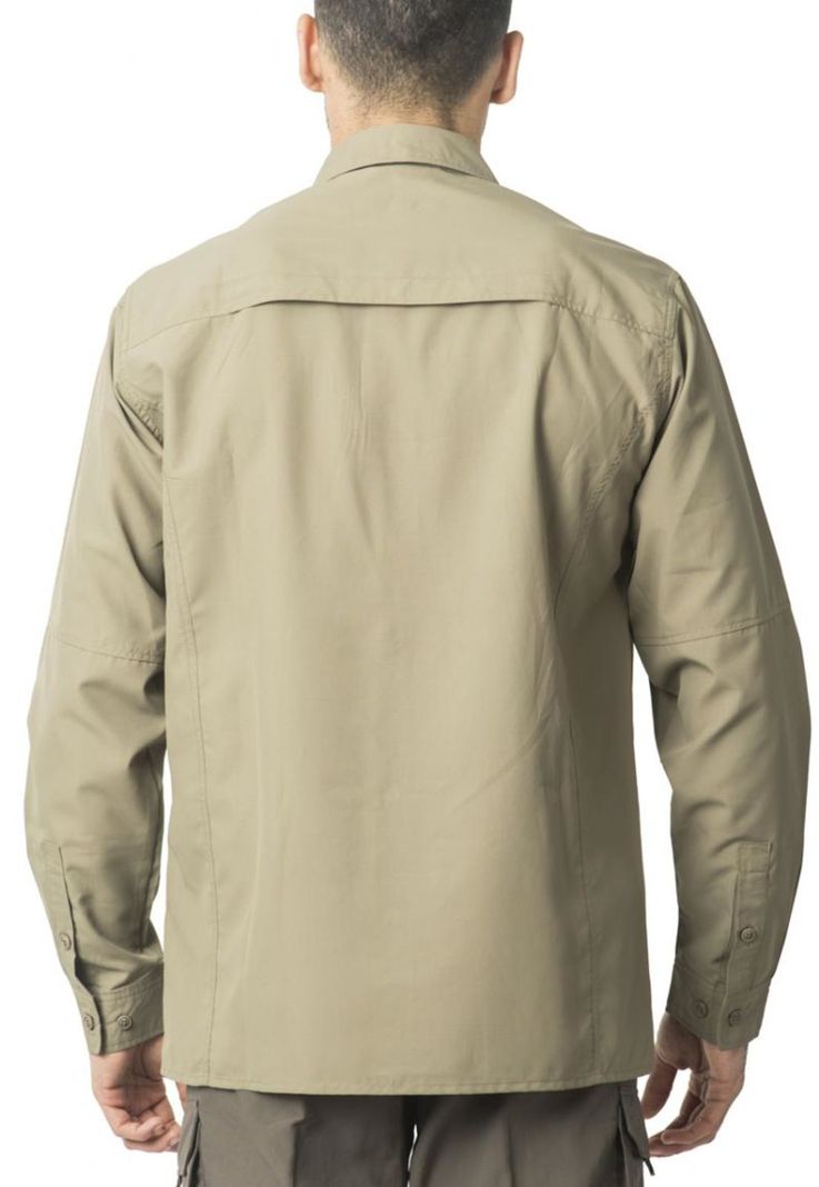 Camisa Outdoor Manga Ajustable Beige-3
