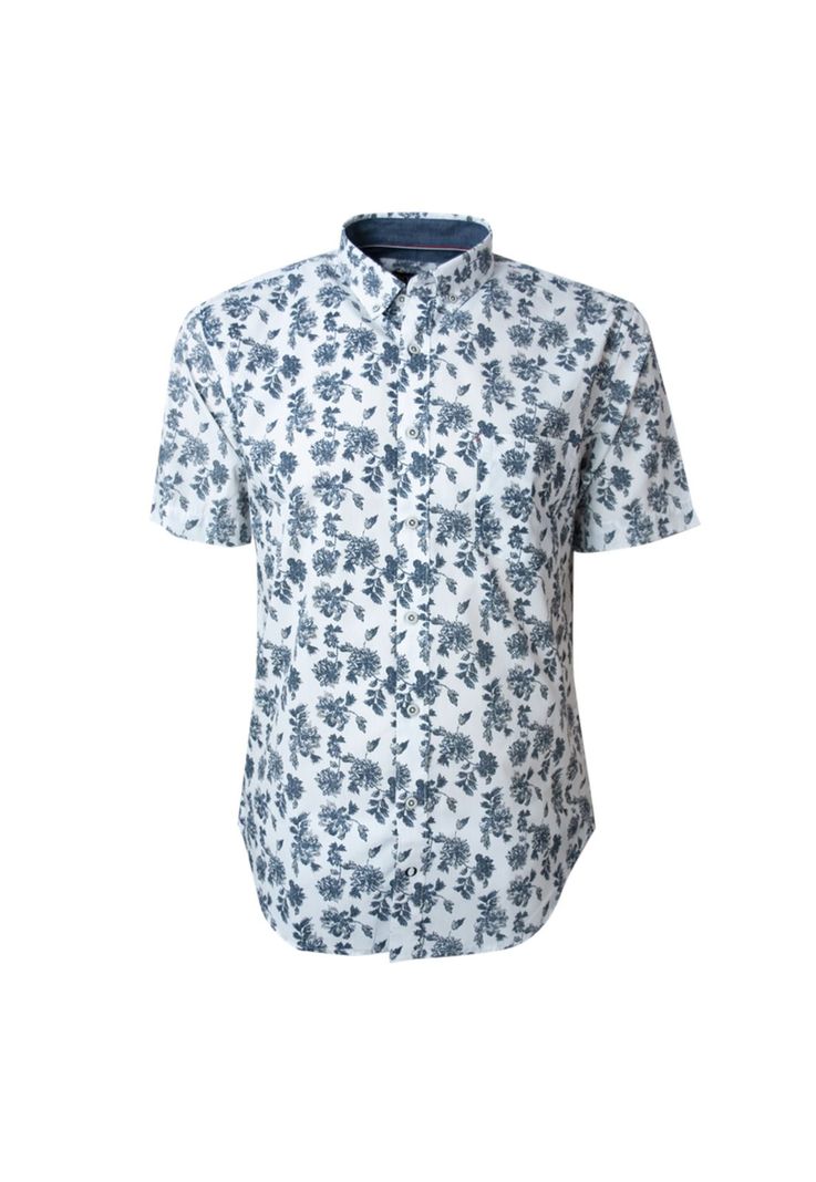 Camisa Estampada Button Down Slim Fit-0