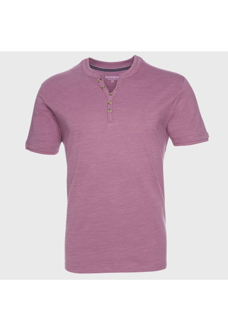 Polera Jersey Slub Con Boton