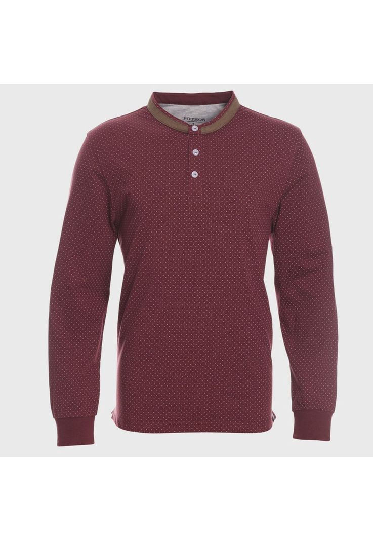 Polera Manga Larga Cuello Mao Estampada-0