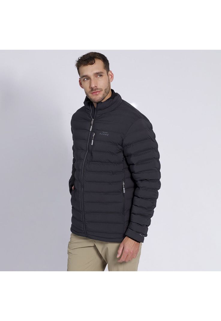 Parka Insulada Grey Hombre Negro-0