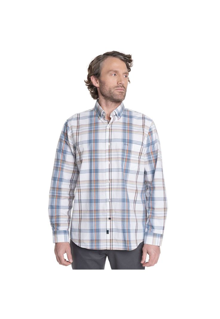 CAMISA HOMBRE MANGA LARGA ESCOCESA QUEENS.