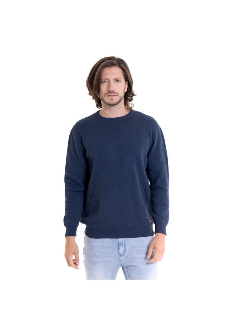 Sweater Jaqcuard Azul Marino-0