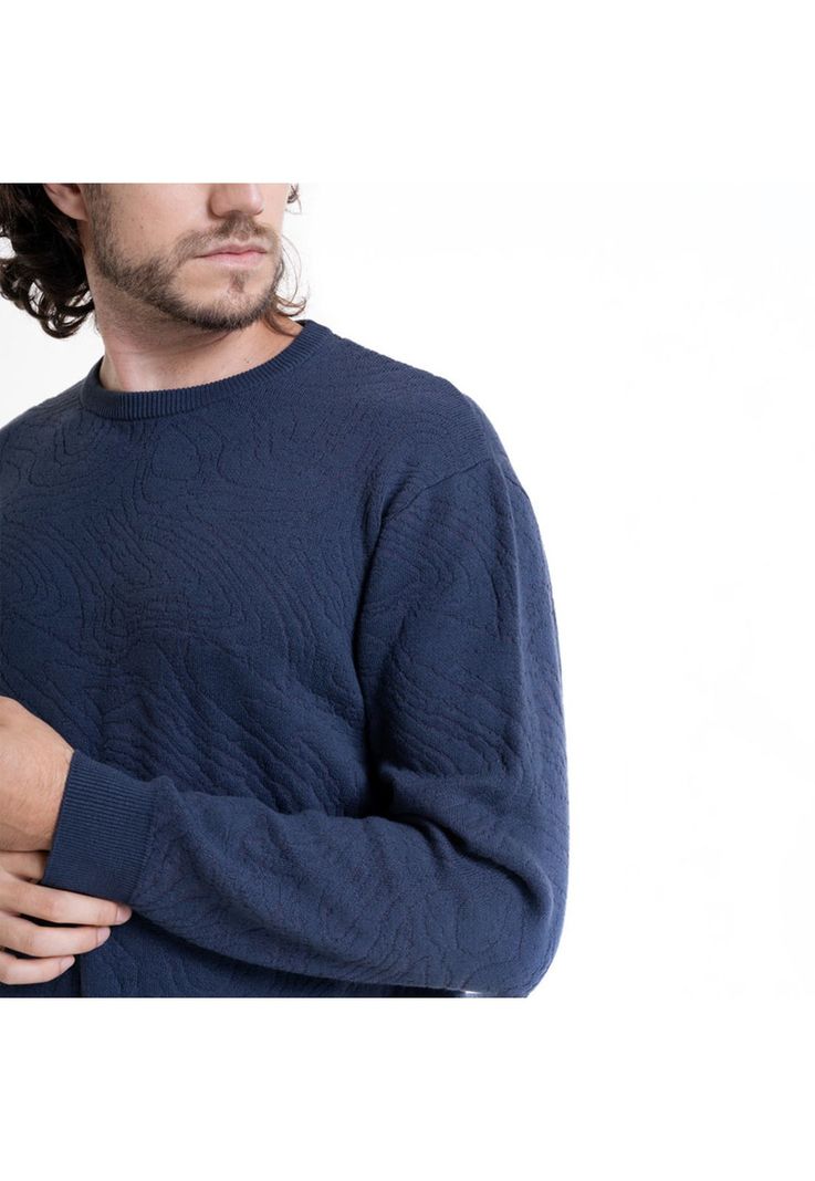 Sweater Jaqcuard Azul Marino-3