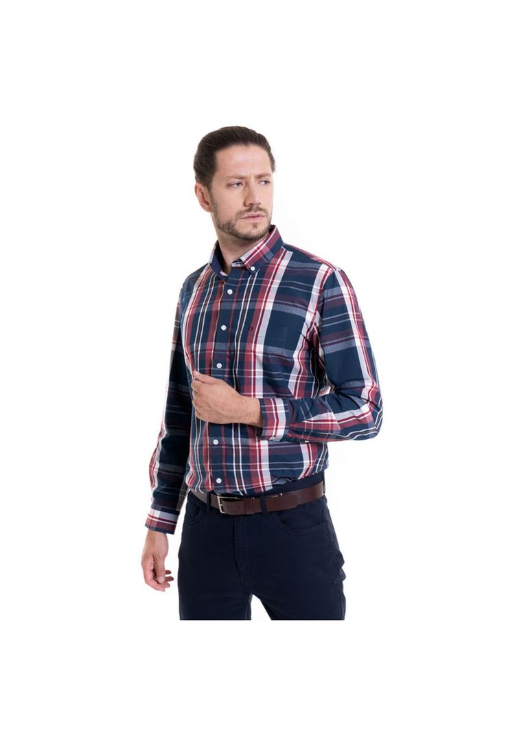 Camisa Trevira Fantasía Azul Marino-0