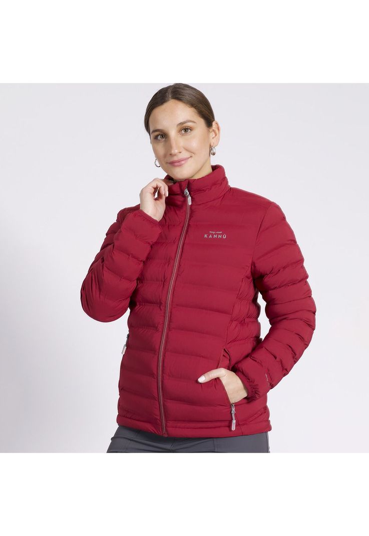 Parka Insulada Grey Mujer Burdeo-0