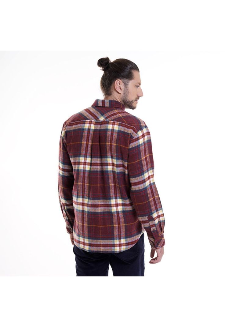 Camisa Leñadora Burdeo-1