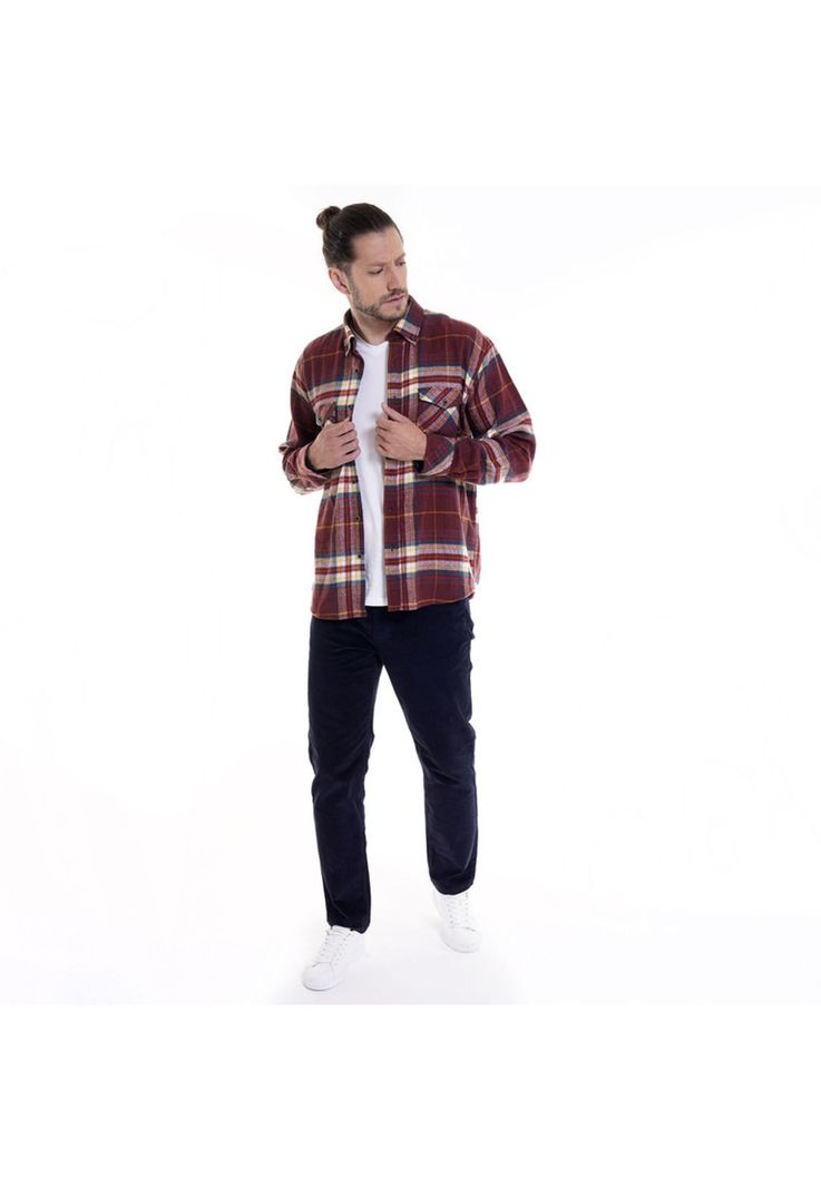 Camisa Leñadora Burdeo-2