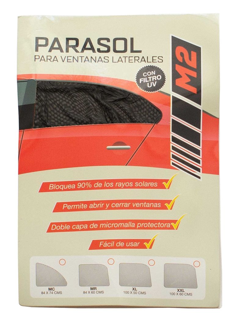 2X PARASOL PROTECTOR SOLAR MC 84X74 CON FILTRO UV-3
