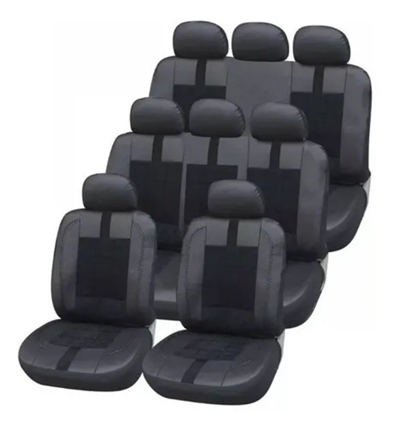 Fundas Cubre Tapiz 3 Corridas Filas 11pzs Auto Suv-0