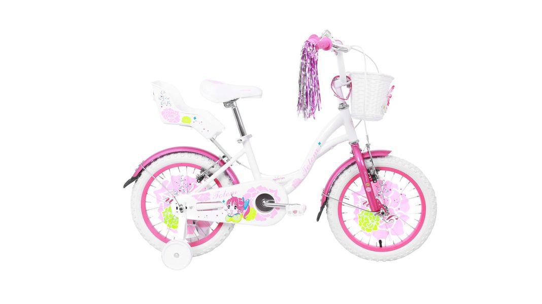 BICICLETA TOTEM NIÑA ARO 16 PRETTY GIRL COLOR BLANCO-1