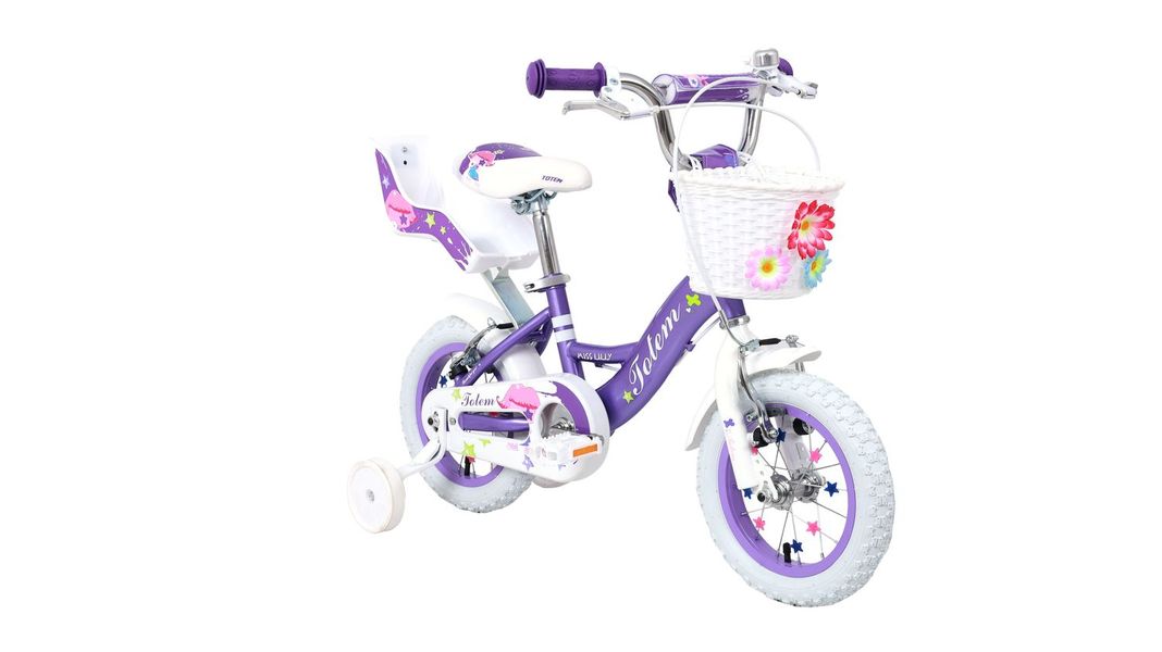 BICICLETA  NIÑA TOTEM ARO 12 MISS LILLY COLOR MORADO-0