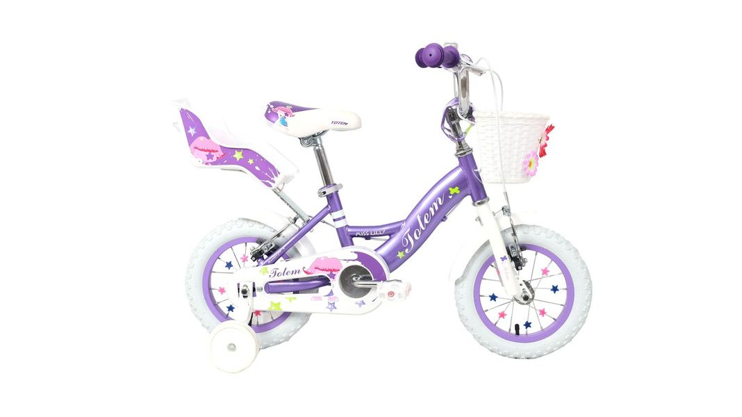 BICICLETA  NIÑA TOTEM ARO 12 MISS LILLY COLOR MORADO-1