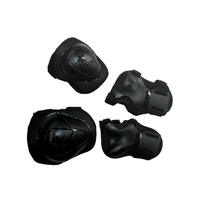 SET DE PROTECCION INFANTIL RODILLERAS Y CODERAS NEGRO-0