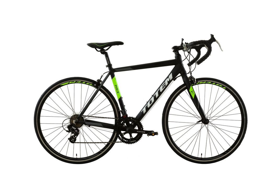 BICICLETA DE RUTA TOTEM 700*52 MNX NEGRO CON VERDE-0