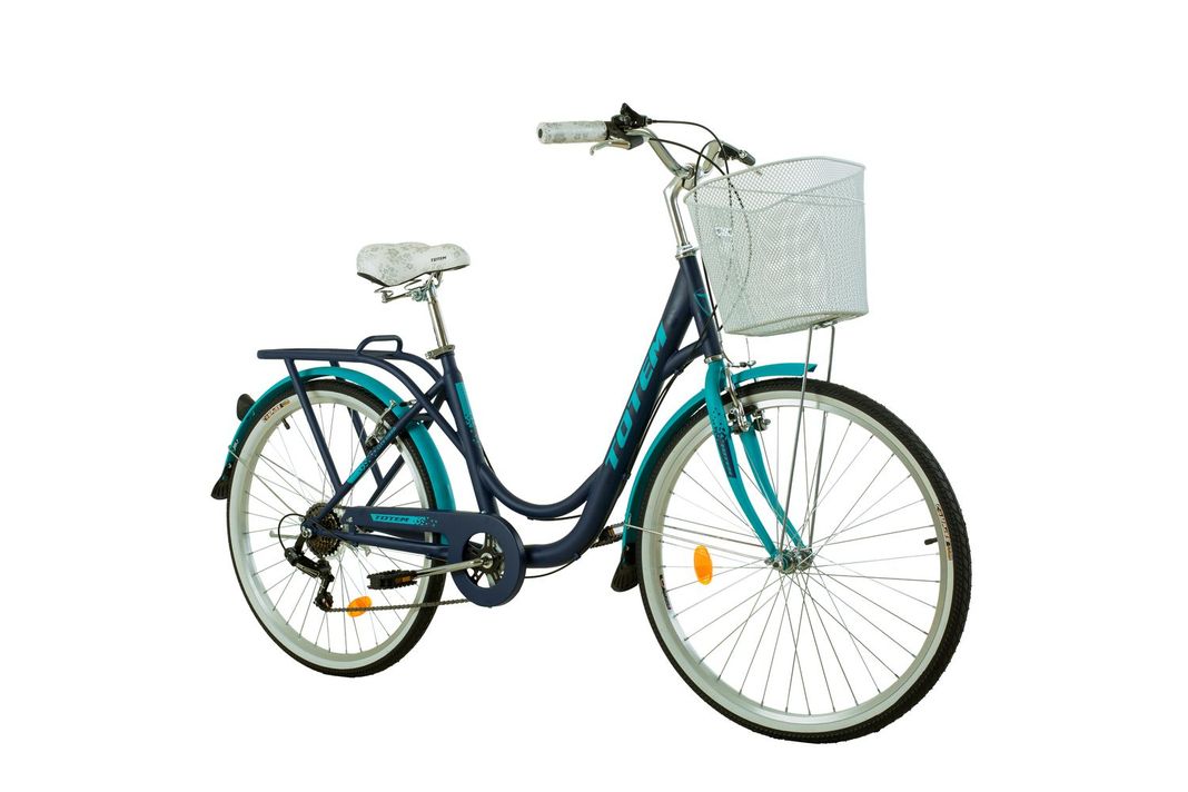 BICICLETA TOTEM CITY DAMA ARO 26 AZUL CON CELESTE-0