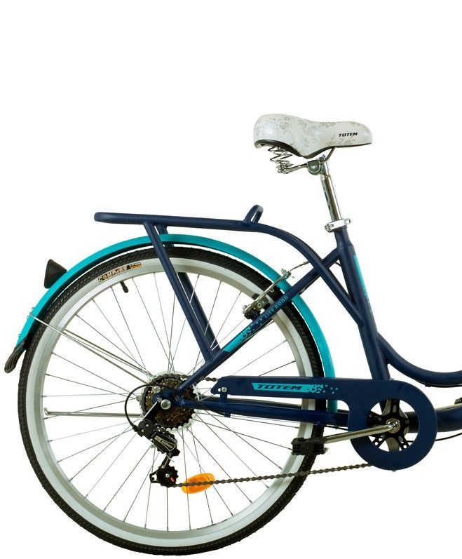BICICLETA TOTEM CITY DAMA ARO 26 AZUL CON CELESTE-2