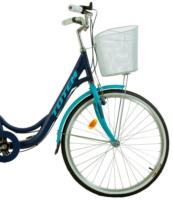 BICICLETA TOTEM CITY DAMA ARO 26 AZUL CON CELESTE-3