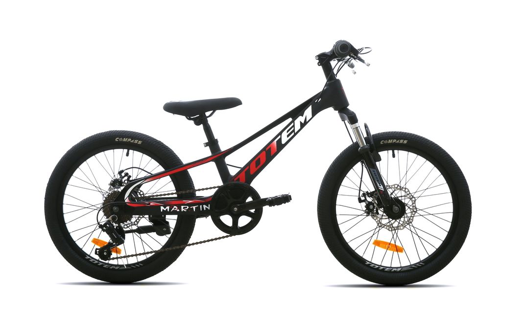 BICICLETA TOTEM INFANTIL MTB ARO 20 MARTIN ROJO NEGRO-0