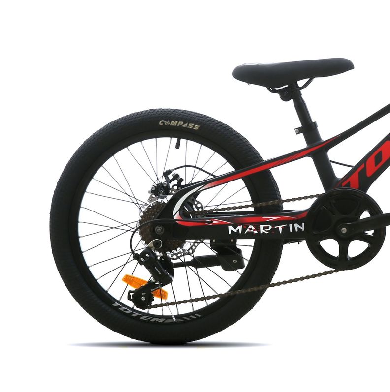 BICICLETA TOTEM INFANTIL MTB ARO 20 MARTIN ROJO NEGRO-2