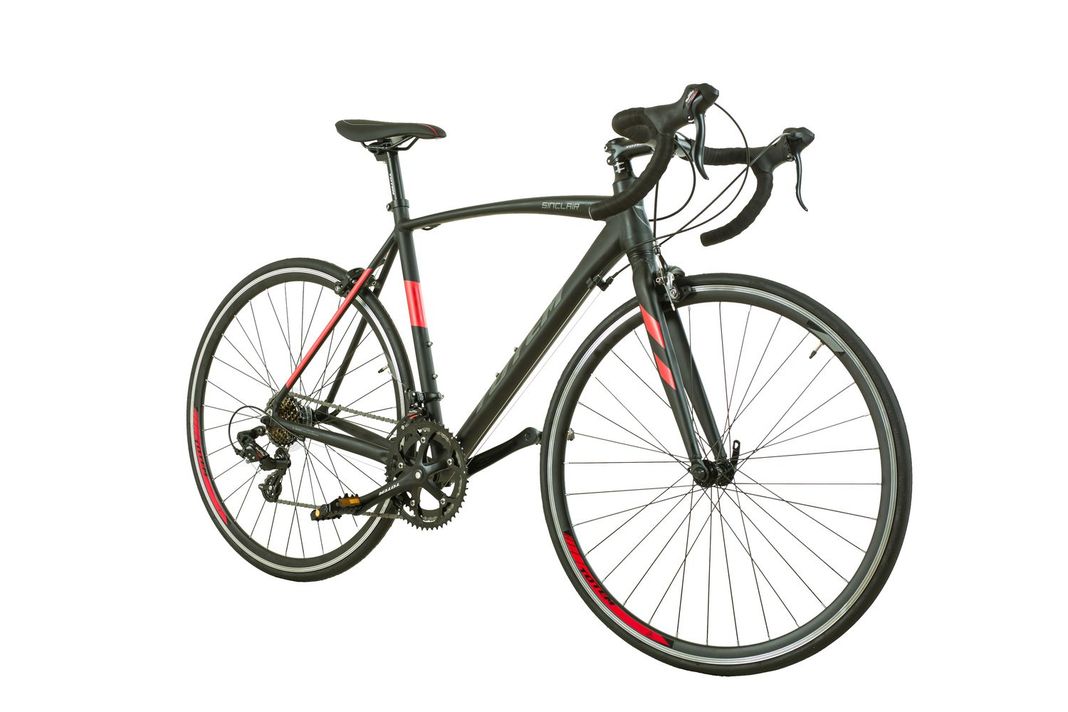 BICICLETA DE RUTA TOTEM SINCLAIR 700*54 NEGRO ROJO-0