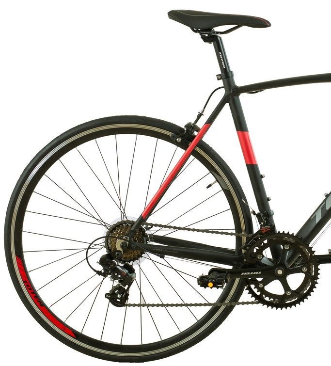 BICICLETA DE RUTA TOTEM SINCLAIR 700*54 NEGRO ROJO-2