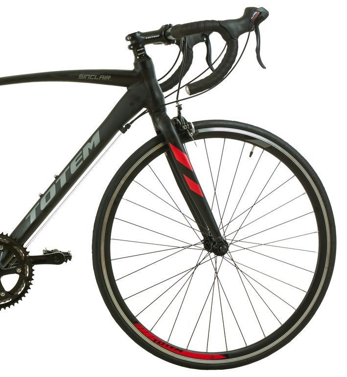 BICICLETA DE RUTA TOTEM SINCLAIR 700*54 NEGRO ROJO-3