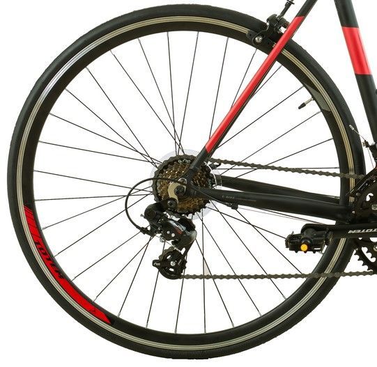 BICICLETA DE RUTA TOTEM SINCLAIR 700*54 NEGRO ROJO-4