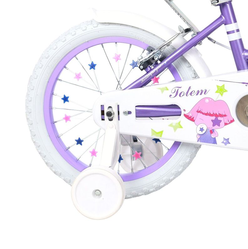 BICICLETA TOTEM NIÑA ARO 16 MISS LILLY COLOR MORADO-4