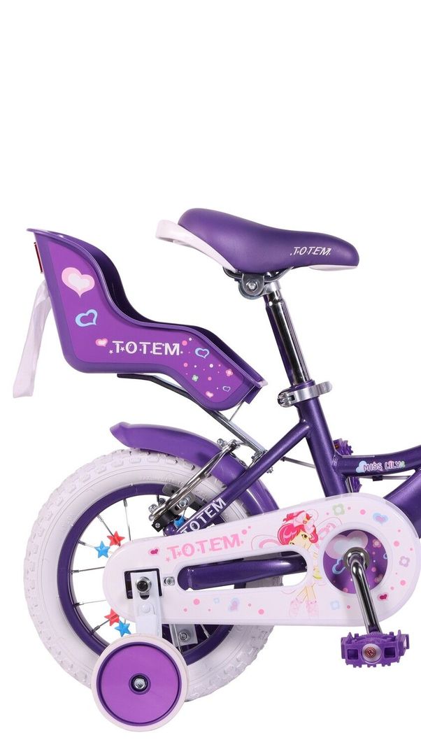 BICICLETA TOTEM NIÑA ARO 12 MISS LILLY COLOR MORADO-2