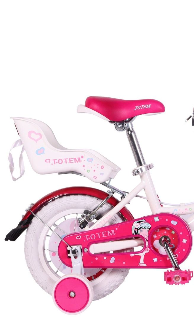 BICICLETA TOTEM NIÑA ARO 12 PRETTY GIRL COLOR BLANCO-2