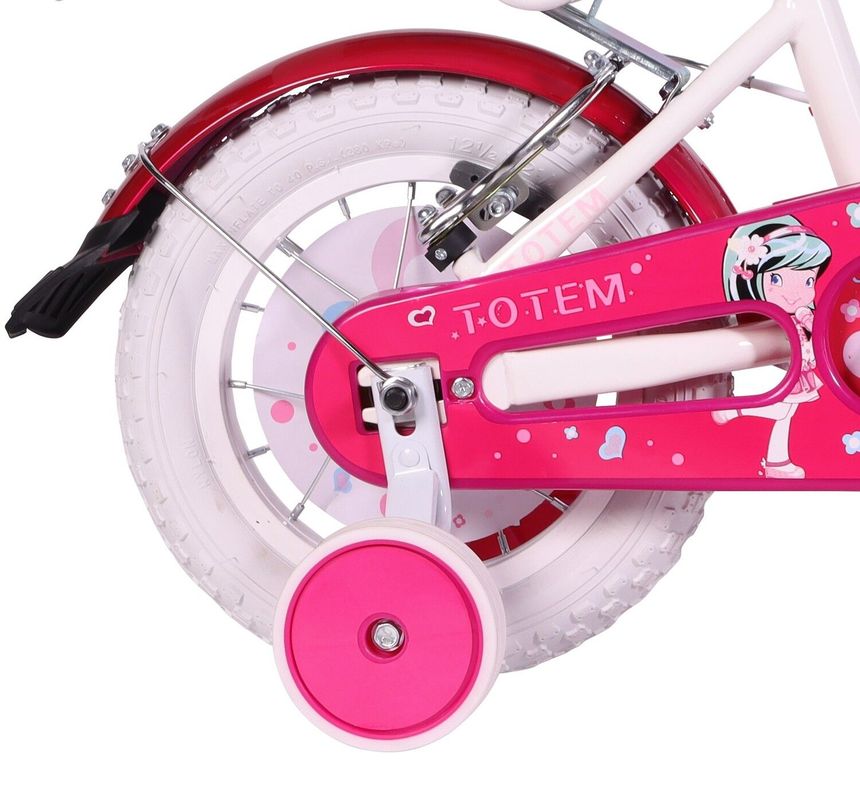 BICICLETA TOTEM NIÑA ARO 12 PRETTY GIRL COLOR BLANCO-4